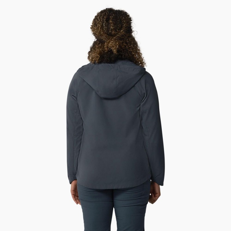 Blue Dickies Performance Hooded Women's Jacket | 802-MTPSFE