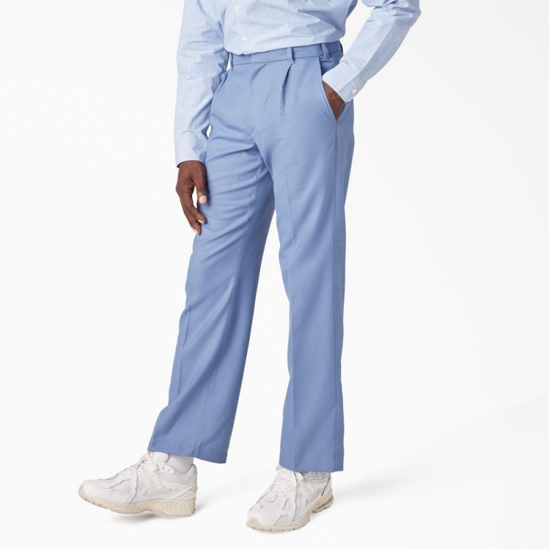 Blue Dickies Premium Collection Pleated 874® Men's Pants | 907-UCNBSP