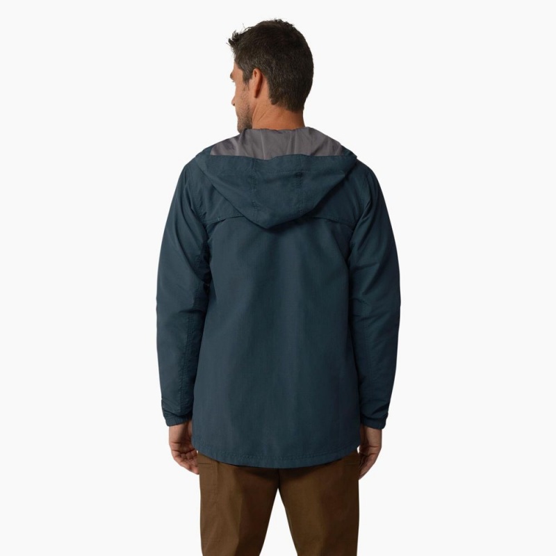 Blue Dickies ProTect Cooling Hooded Ripstop Men's Jacket | 564-RQZJSF