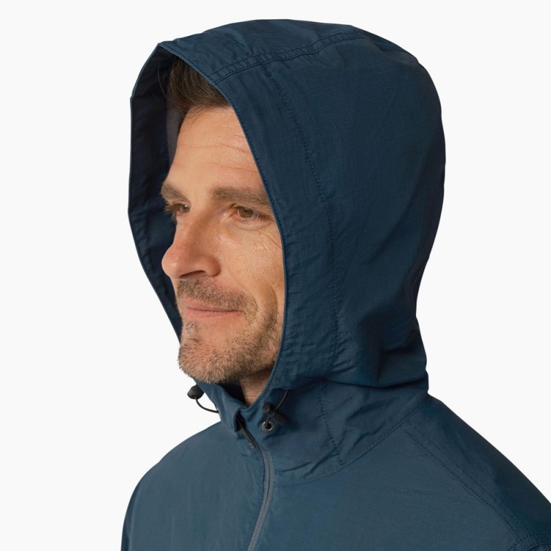 Blue Dickies ProTect Cooling Hooded Ripstop Men's Jacket | 564-RQZJSF