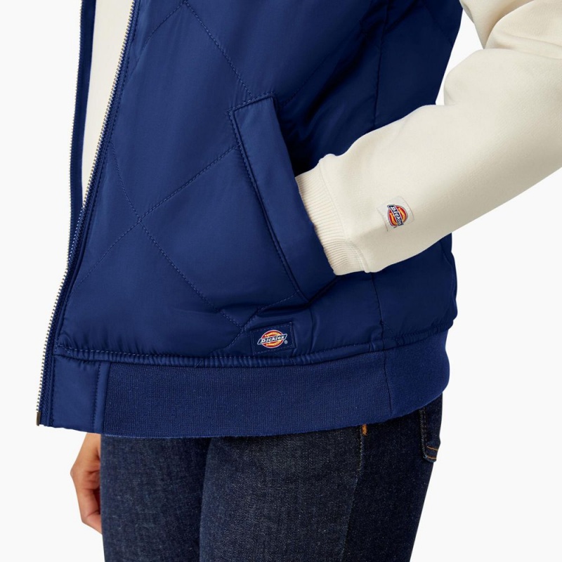 Blue Dickies Quilted Women's Vest | 216-VXYDUW