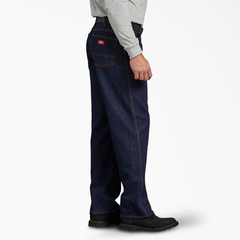 Blue Dickies Regular Fit Men's Jeans | 372-ANTEHQ