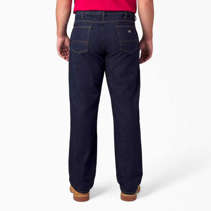 Blue Dickies Regular Fit Men's Jeans | 372-ANTEHQ