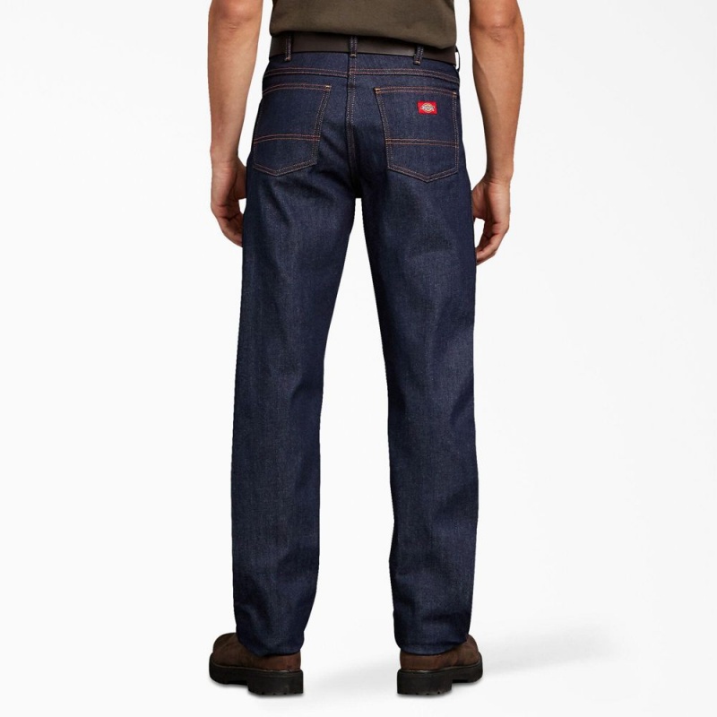 Blue Dickies Regular Fit Men's Jeans | 536-DNRXIF