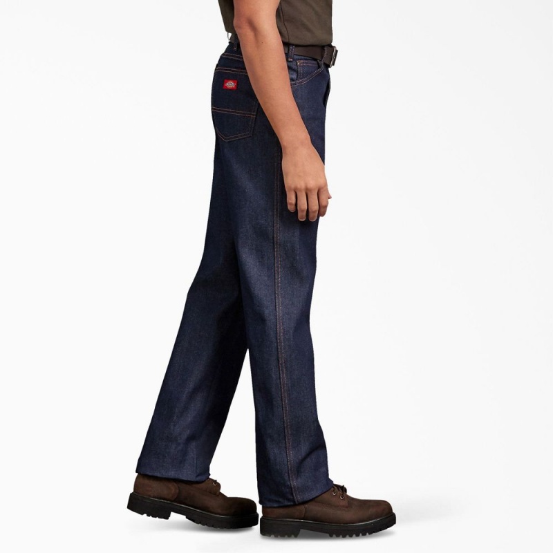 Blue Dickies Regular Fit Men's Jeans | 536-DNRXIF