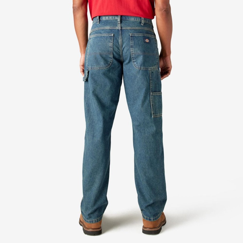 Blue Dickies Relaxed Fit Carpenter Men's Jeans | 951-JOZBKQ