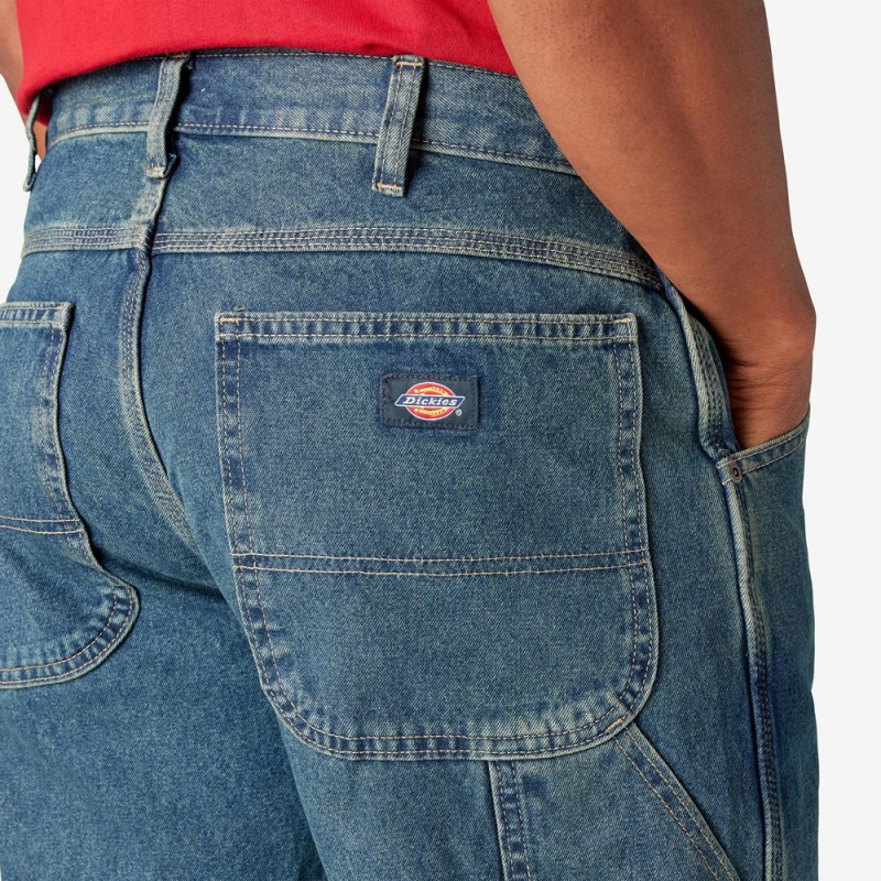 Blue Dickies Relaxed Fit Carpenter Men's Jeans | 951-JOZBKQ