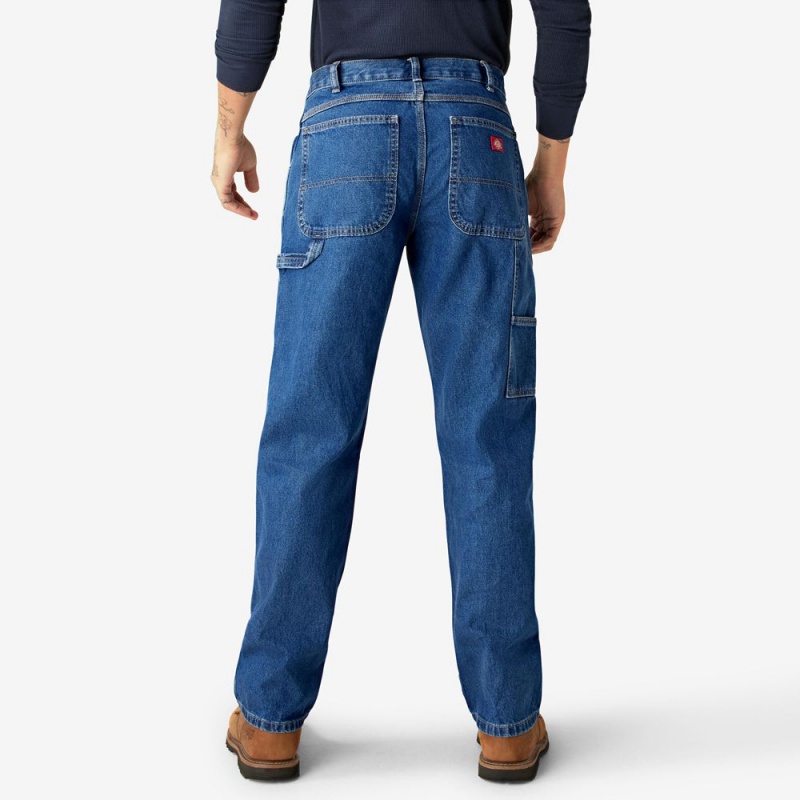 Blue Dickies Relaxed Fit Carpenter Men's Jeans | 802-EYHDKO