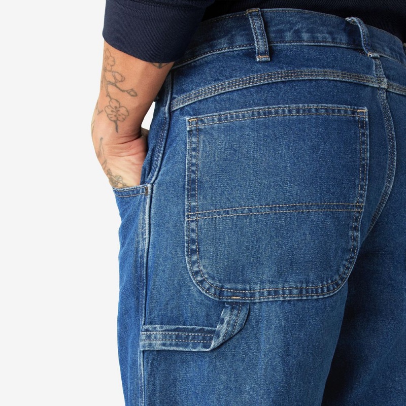 Blue Dickies Relaxed Fit Carpenter Men's Jeans | 802-EYHDKO