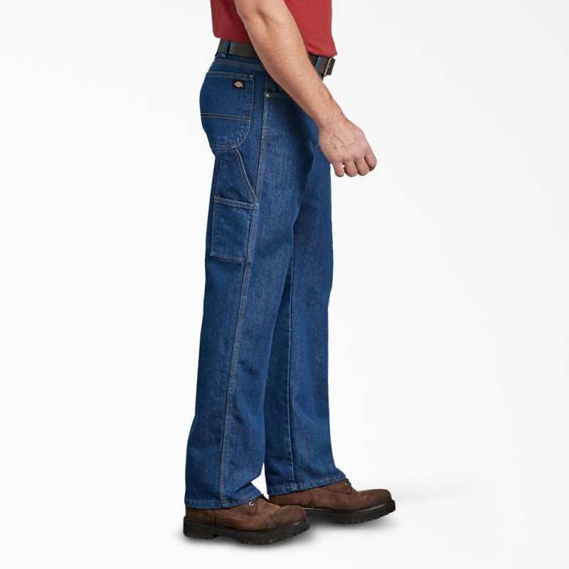 Blue Dickies Relaxed Fit Carpenter Men's Jeans | 538-YVZNWH