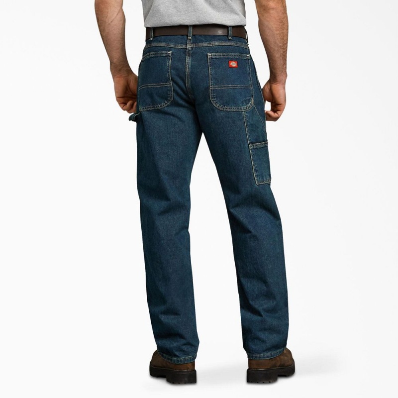 Blue Dickies Relaxed Fit Heavyweight Carpenter Men's Jeans | 632-WXBAYG