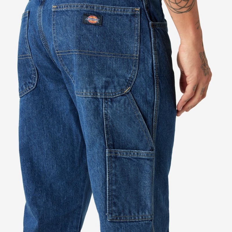 Blue Dickies Relaxed Fit Heavyweight Carpenter Men's Jeans | 012-AZUPHN