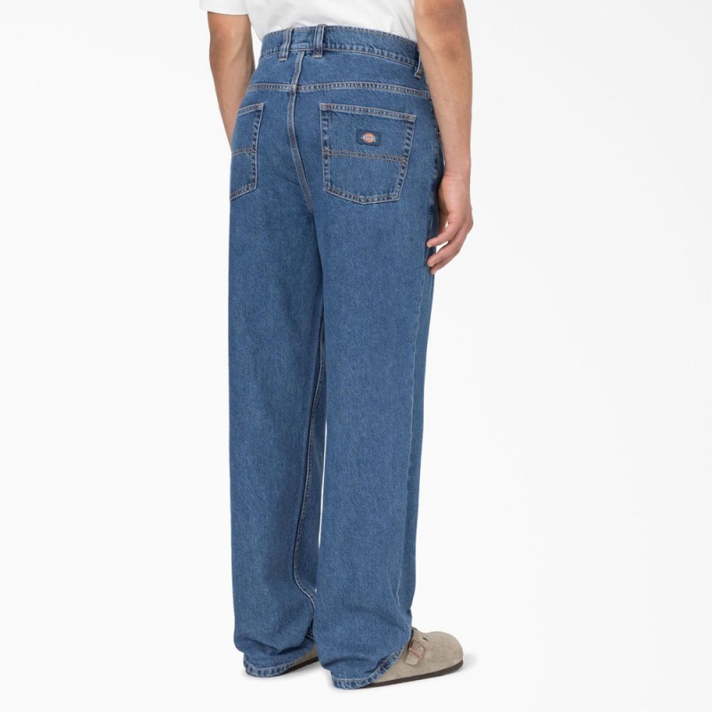 Blue Dickies Thomasville Loose Fit Men's Jeans | 413-EVYXFM