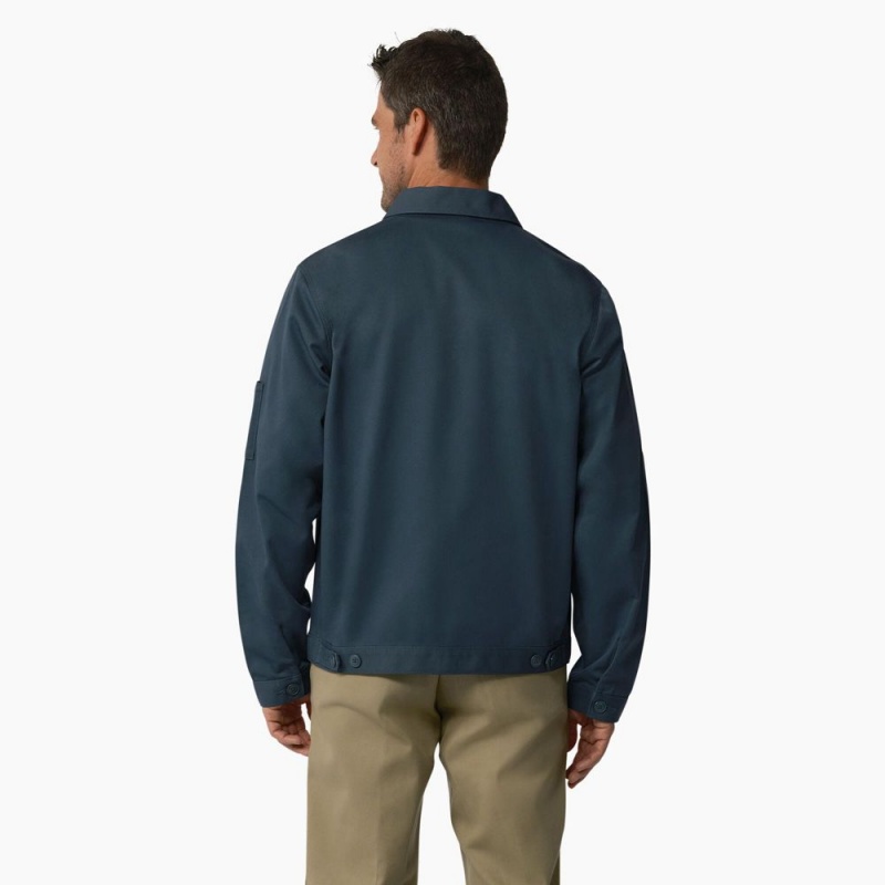 Blue Dickies Unlined Eisenhower Men's Jacket | 621-XPKETR