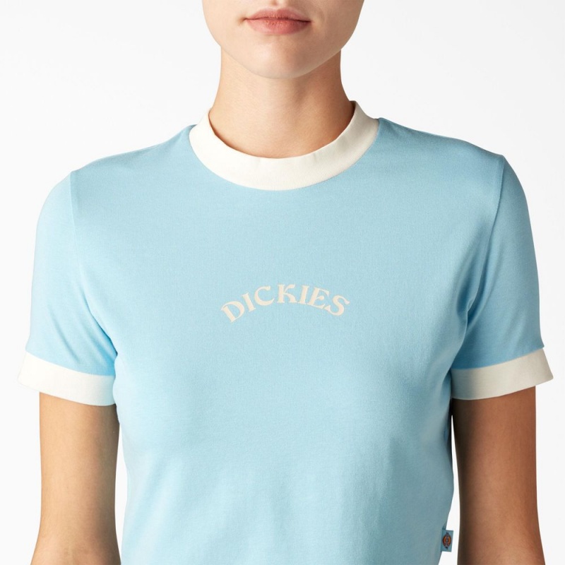 Blue Dickies Warm Springs Women's T-Shirt | 635-ORBQKN