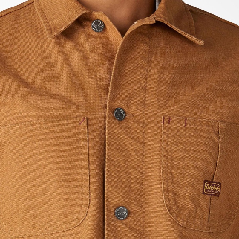 Brown Dickies 1922 Duck Chore Men's Jacket | 573-JIQHYO