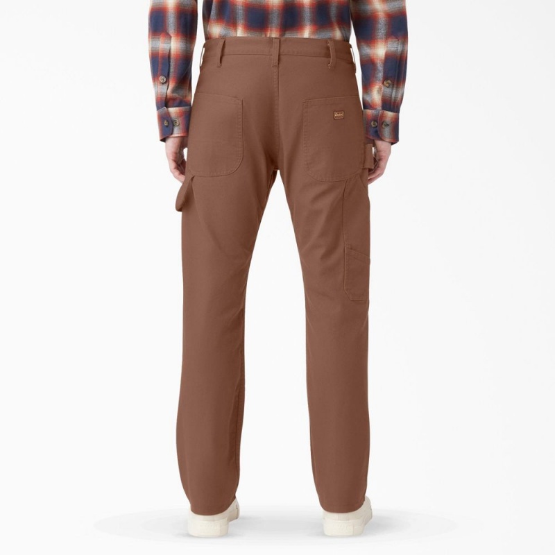 Brown Dickies 1922 Regular Fit Double Knee Men's Pants | 907-YSRDOQ