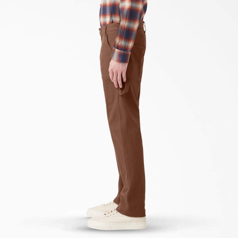 Brown Dickies 1922 Regular Fit Double Knee Men's Pants | 907-YSRDOQ