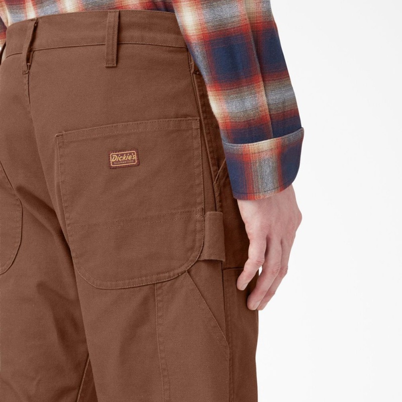 Brown Dickies 1922 Regular Fit Double Knee Men's Pants | 907-YSRDOQ