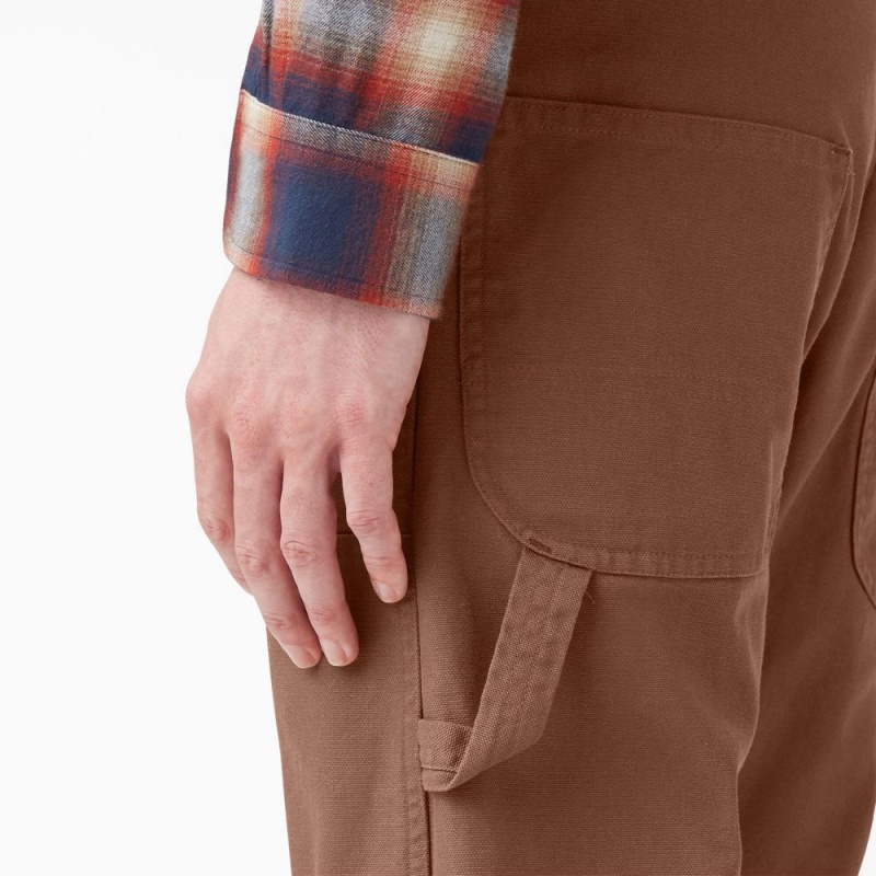 Brown Dickies 1922 Regular Fit Double Knee Men's Pants | 907-YSRDOQ