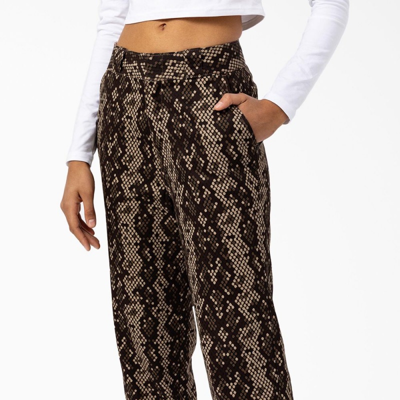 Brown Dickies Camden Regular Fit Women's Pants | 759-JGERVY