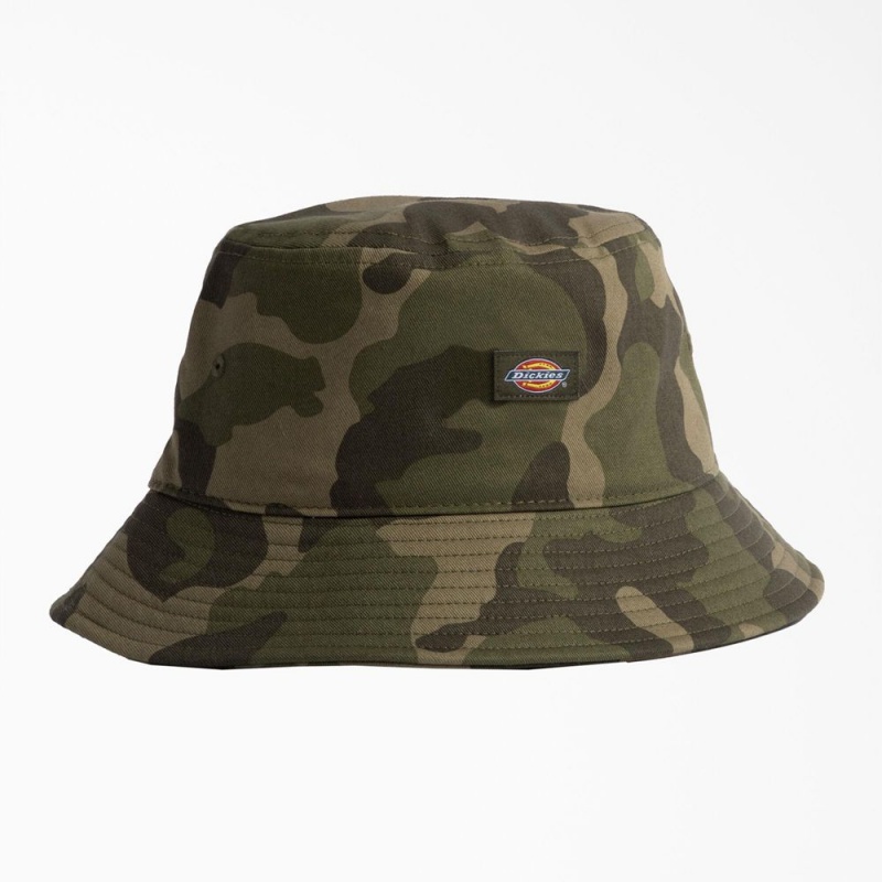 Brown Dickies Canvas Bucket Men\'s Hat | 423-GHCWMK