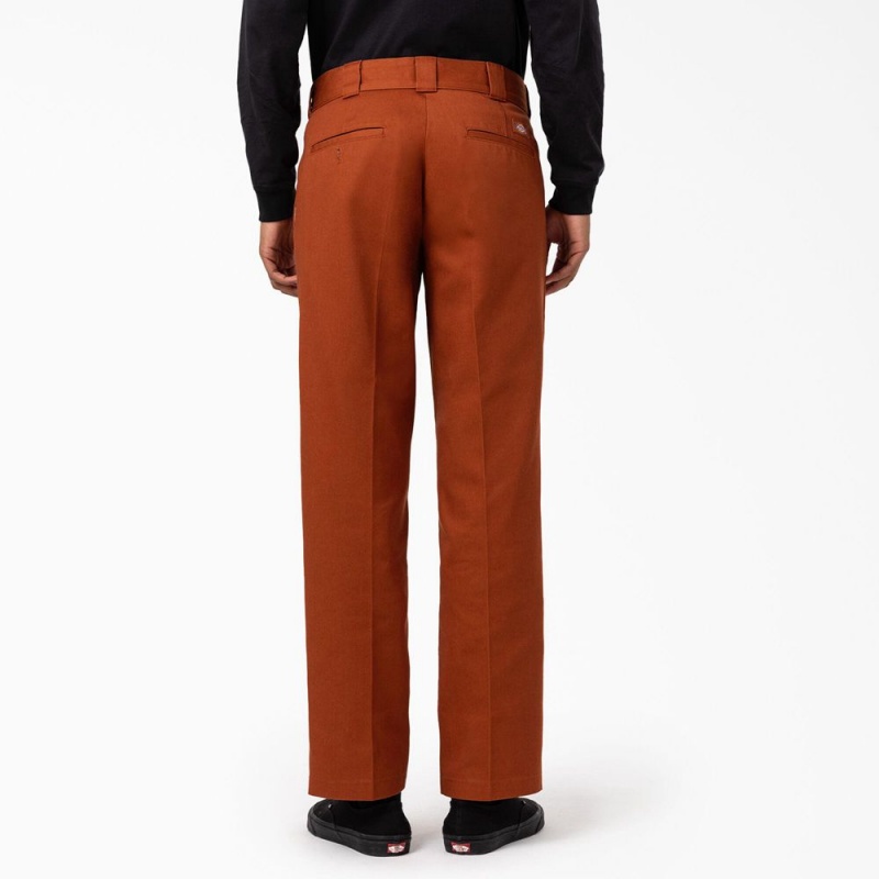 Brown Dickies Deatsville Regular Fit Men's Work Pants | 589-AYJGZF