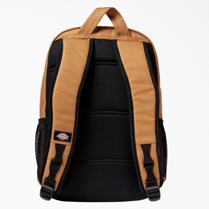 Brown Dickies Double Pocket Men's Backpack | 621-QPEHNM