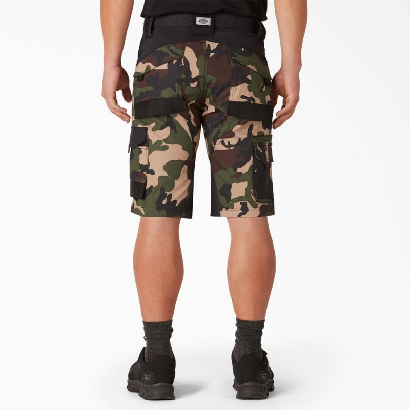 Brown Dickies FLEX Performance Workwear GDT Cargo Men's Shorts | 291-OWTNQZ