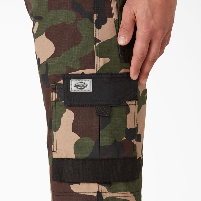 Brown Dickies FLEX Performance Workwear GDT Cargo Men's Shorts | 291-OWTNQZ