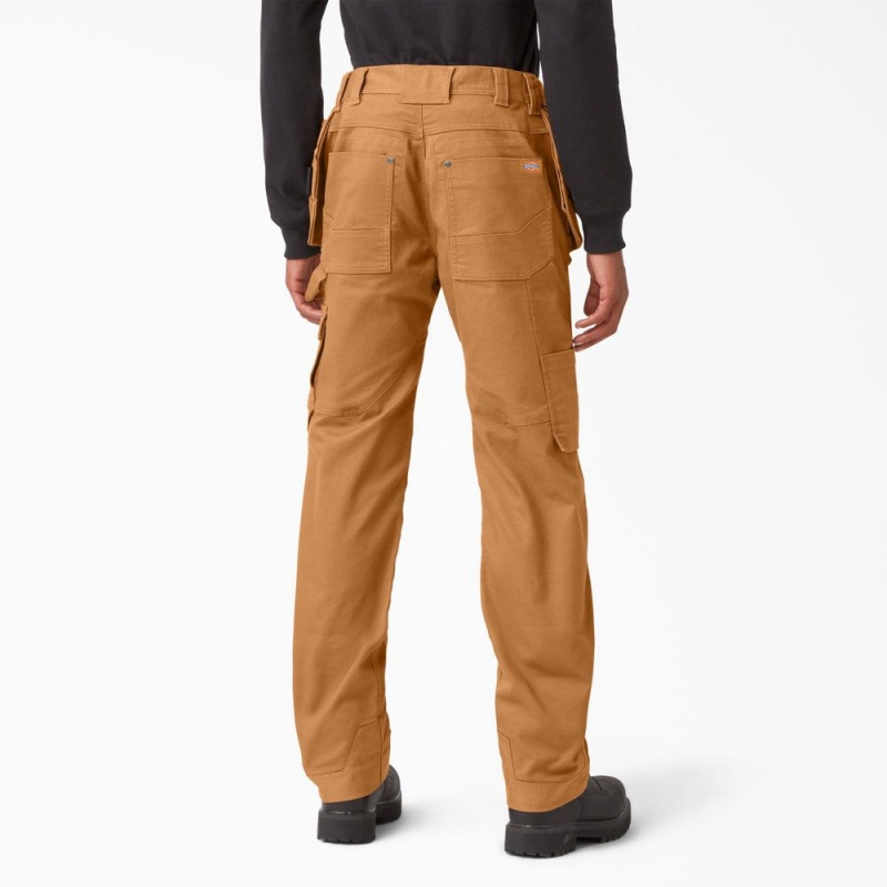 Brown Dickies FLEX Temp-iQ 365 Regular Fit Duck Men's Pants | 342-VGAZLO