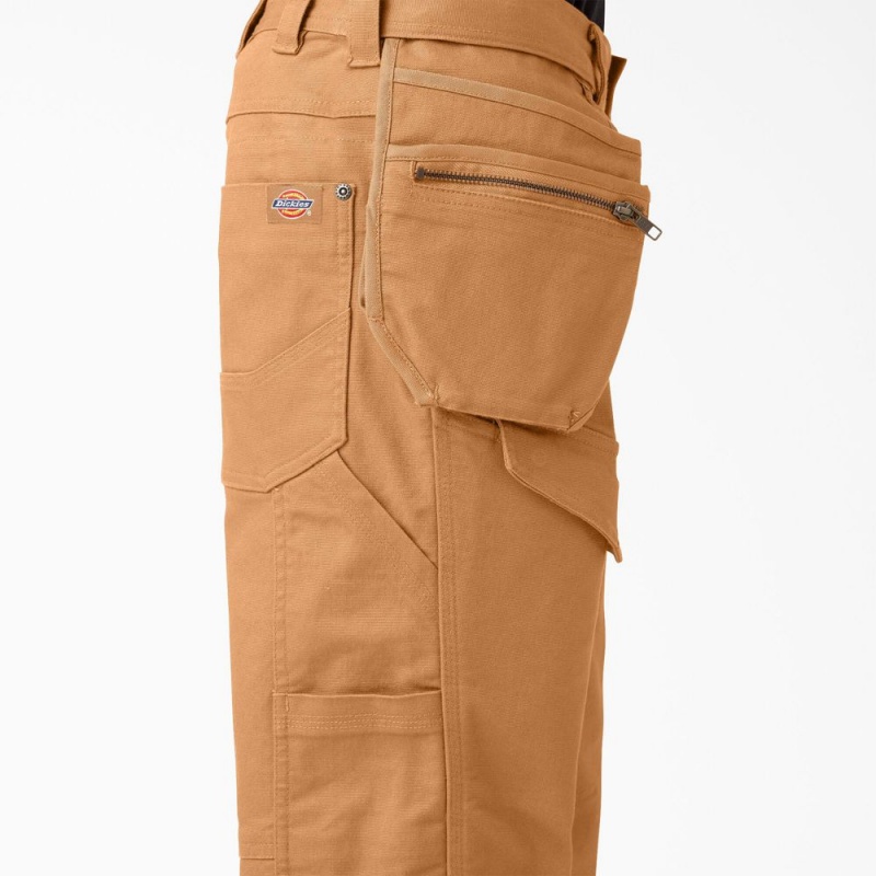 Brown Dickies FLEX Temp-iQ 365 Regular Fit Duck Men's Pants | 342-VGAZLO