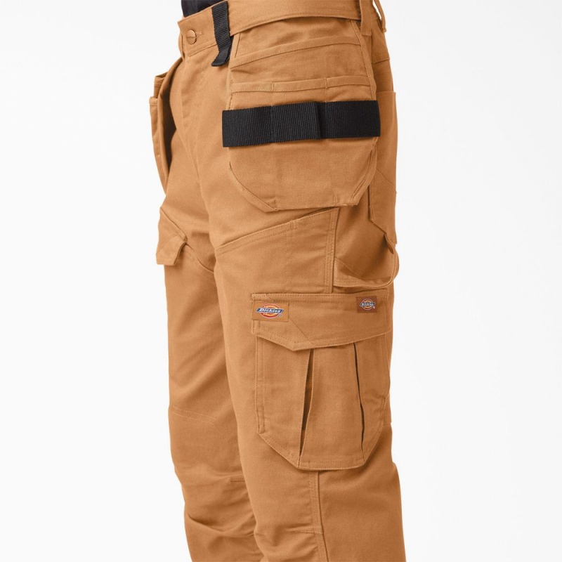 Brown Dickies FLEX Temp-iQ 365 Regular Fit Duck Men's Pants | 342-VGAZLO