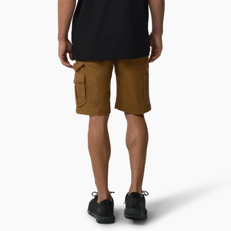 Brown Dickies FLEX Temp-iQ® 365 Regular Fit Tech Duck Men's Shorts | 639-FOXWTS