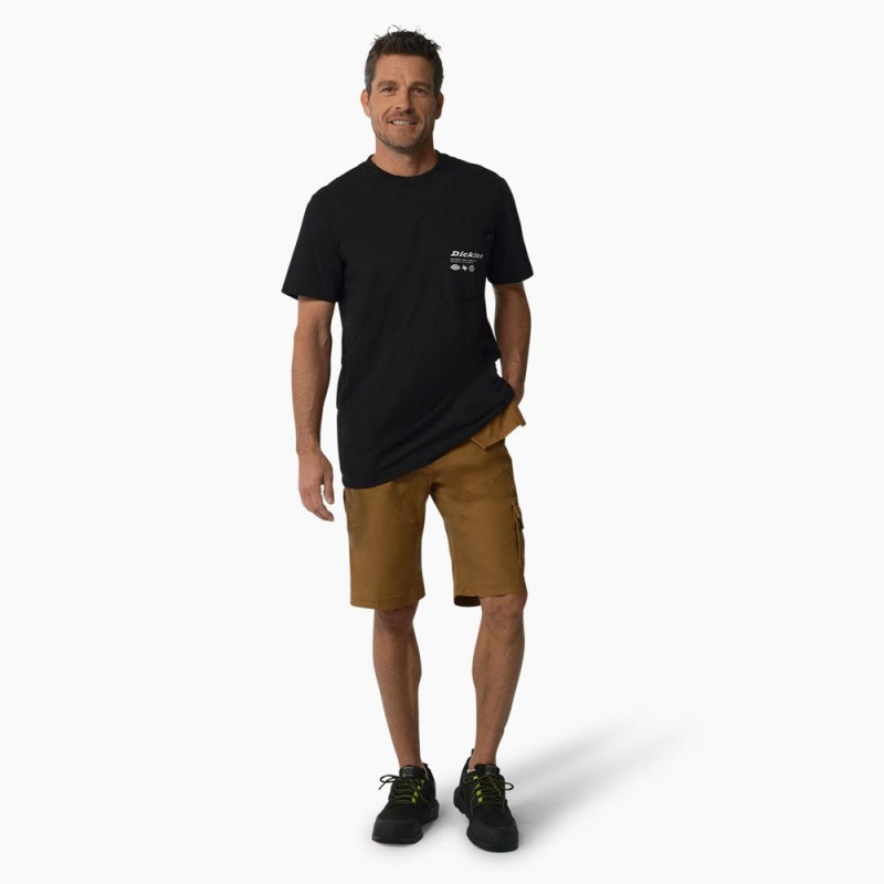 Brown Dickies FLEX Temp-iQ® 365 Regular Fit Tech Duck Men's Shorts | 639-FOXWTS