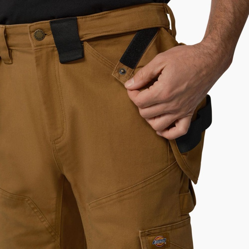 Brown Dickies FLEX Temp-iQ® 365 Regular Fit Tech Duck Men's Shorts | 639-FOXWTS