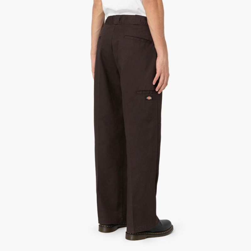 Brown Dickies Loose Fit Double Knee Men's Work Pants | 950-KQITGJ