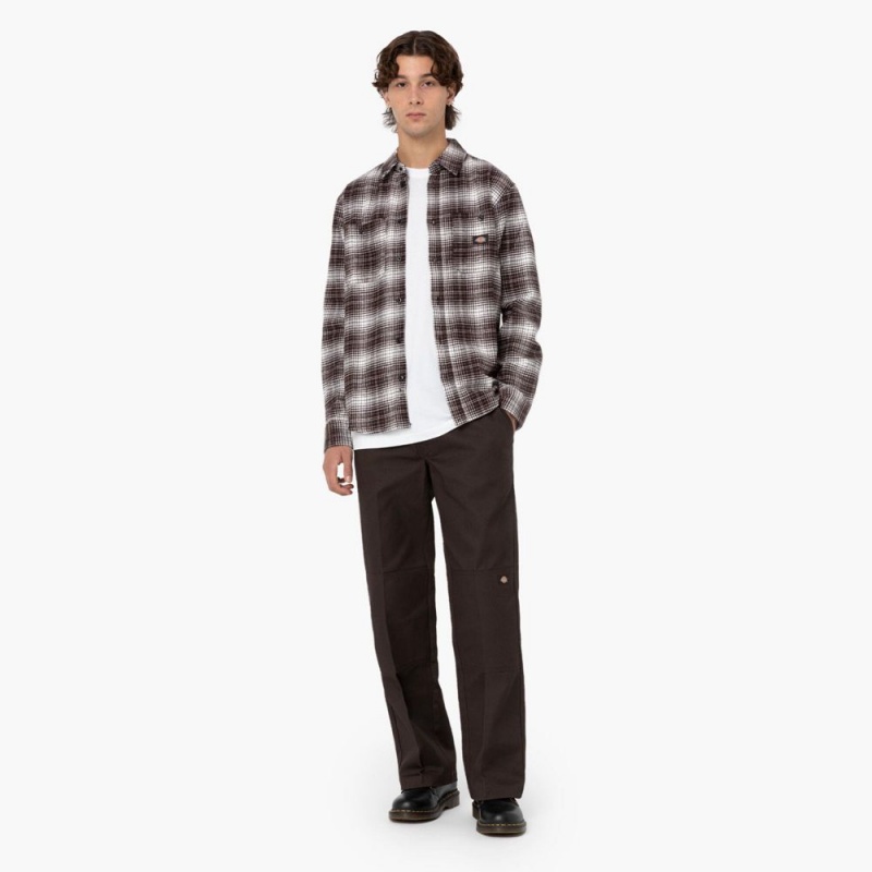 Brown Dickies Loose Fit Double Knee Men's Work Pants | 950-KQITGJ