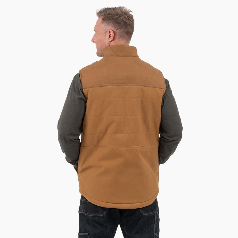 Brown Dickies Performance Workwear Men's Vest | 341-MBYCKX