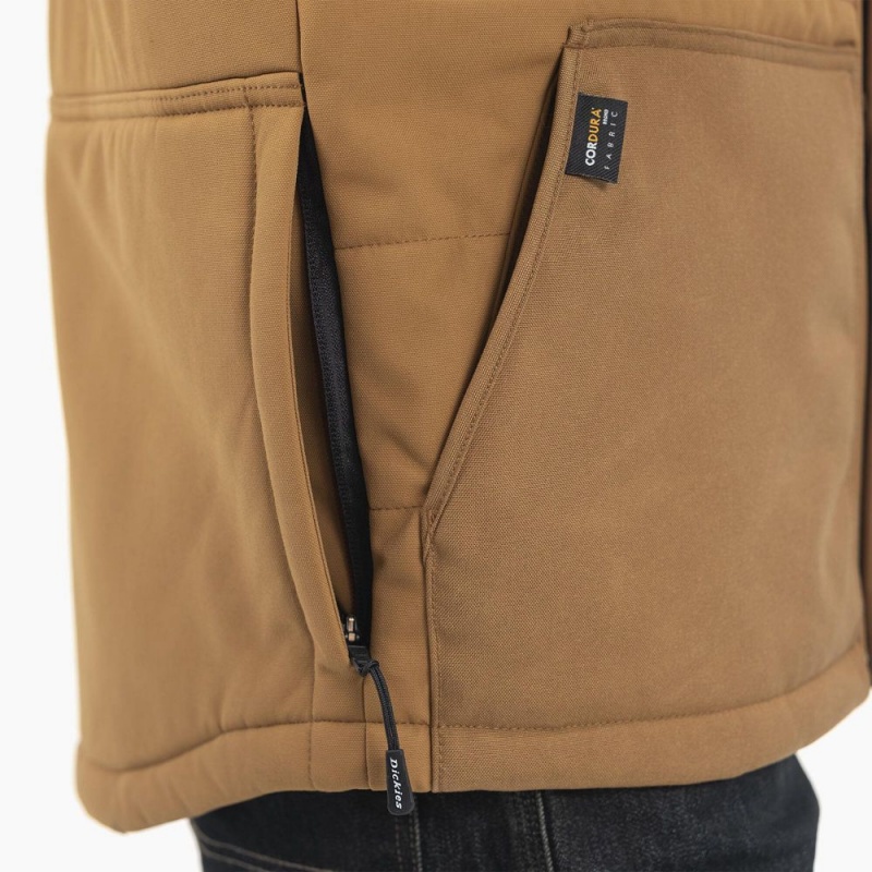 Brown Dickies Performance Workwear Men's Vest | 341-MBYCKX