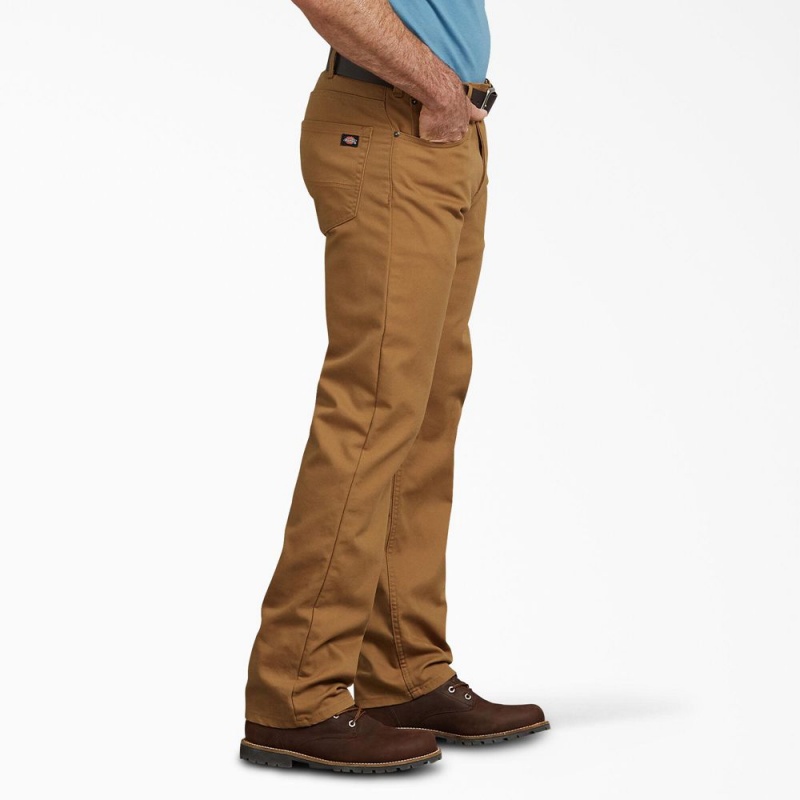 Brown Dickies Regular Fit Duck Men's Pants | 197-YTGFDM