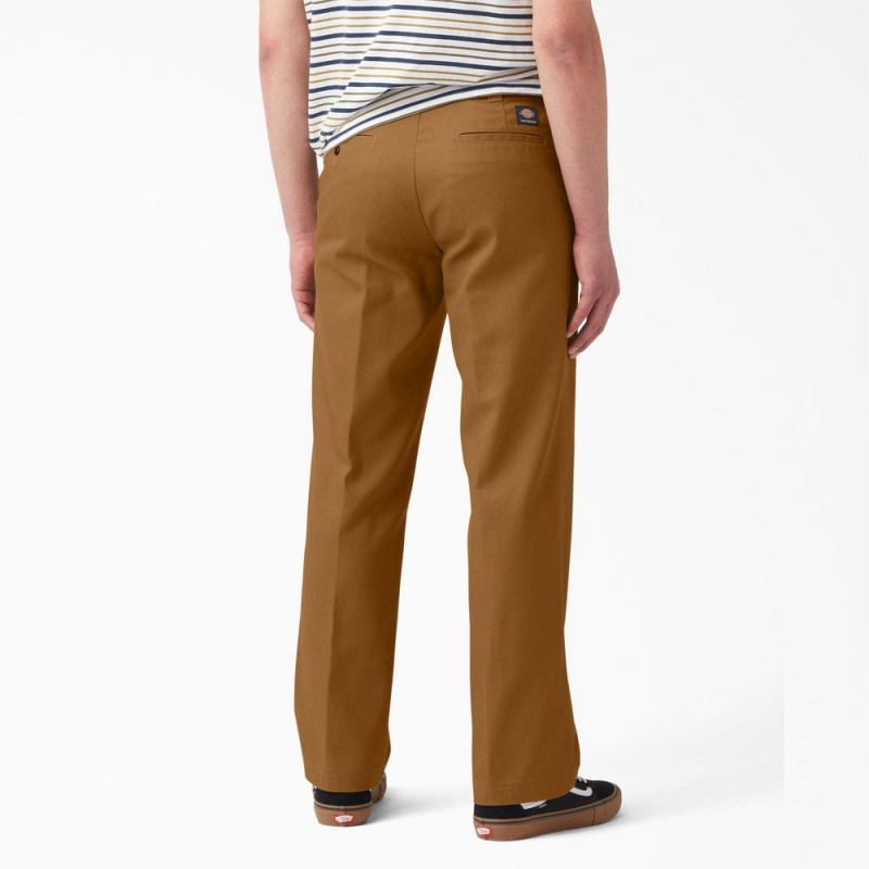 Brown Dickies Skateboarding Regular Fit Twill Men's Pants | 157-JXCOZL