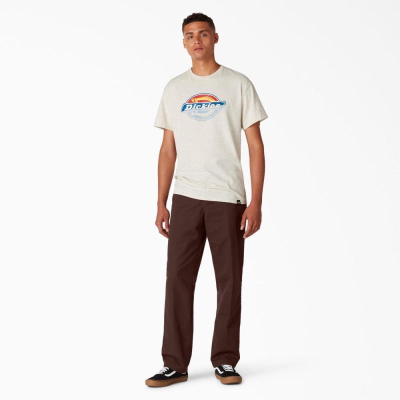 Brown Dickies Skateboarding Slim Fit Men's Pants | 926-ACLXDK