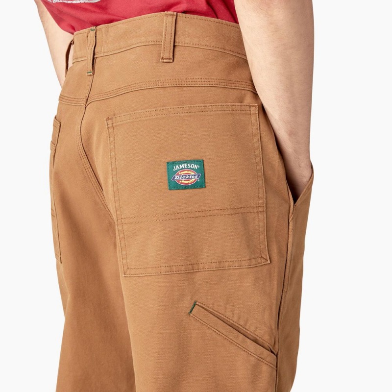 Brown Dickies x Jameson Double Knee Men's Pants | 947-LNJQBD