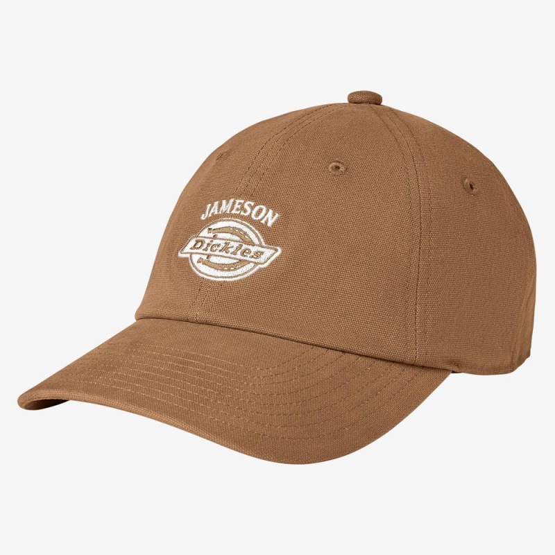 Brown Dickies x Jameson Embroidered Women\'s Cap | 034-MDQWYB