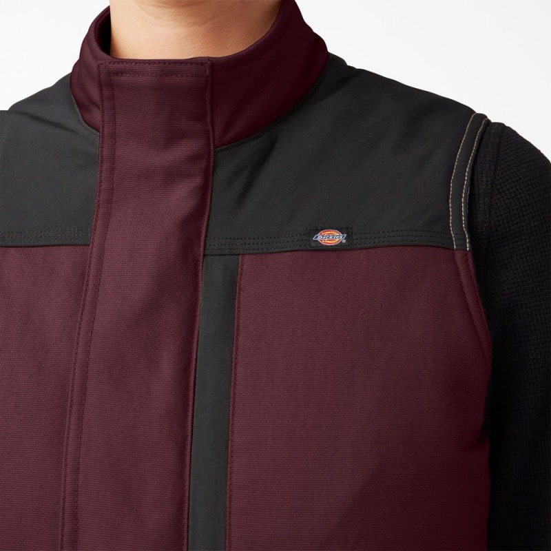 Burgundy Dickies DuraTech Renegade Women's Vest | 873-ICSHLF