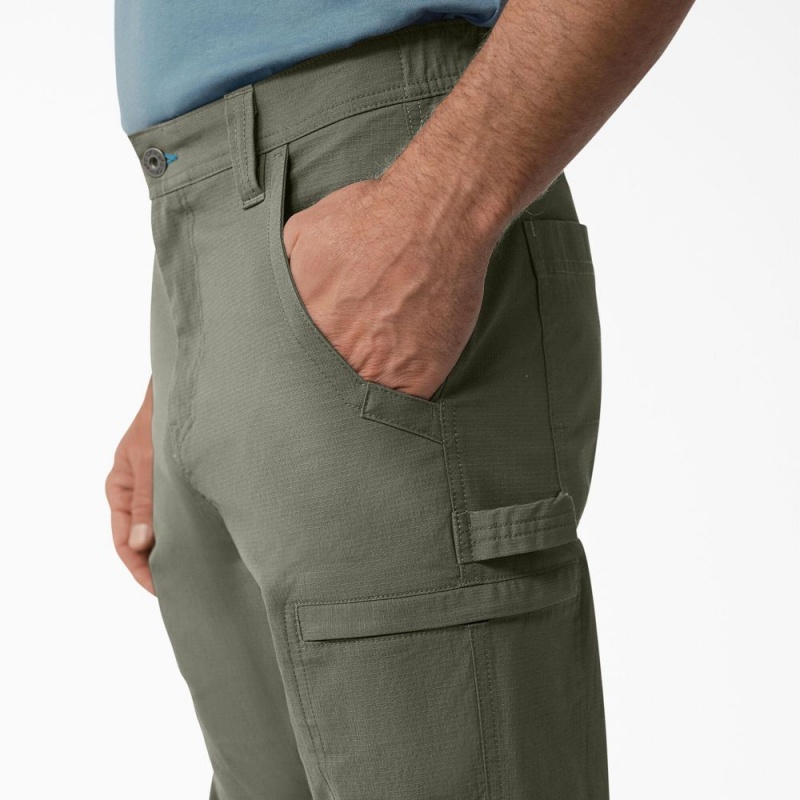 Green Dickies Cooling Regular Fit Ripstop Men's Cargo Pants | 895-QLVFMP