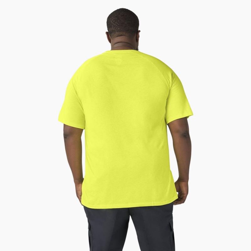 Green Dickies Cooling Short Sleeve Pocket Men's T-Shirt | 543-WITCFG