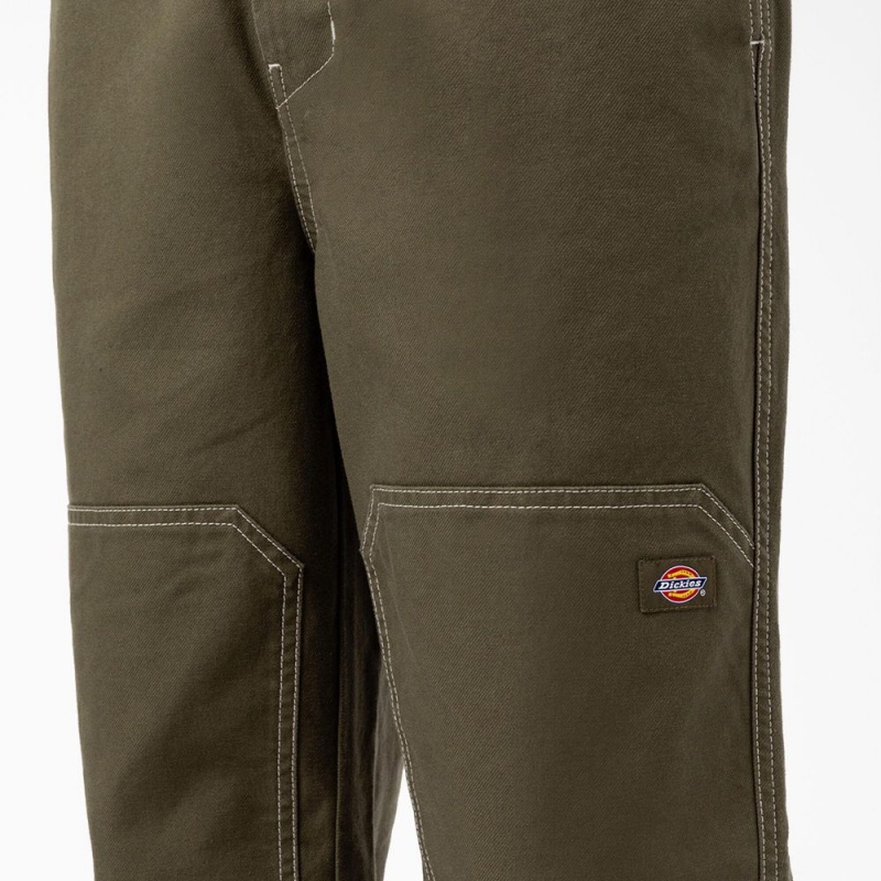 Green Dickies Florala Relaxed Fit Double Knee Men's Pants | 310-SAOQVF