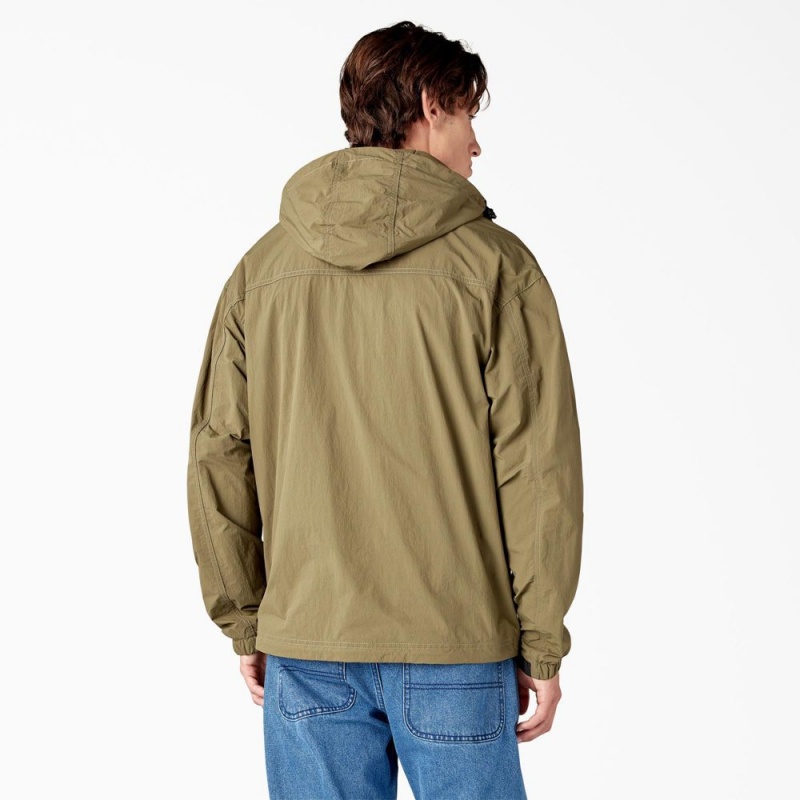 Green Dickies Jackson Windbreaker Men's Jacket | 940-FCIYXJ